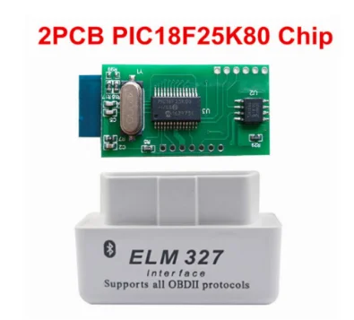 White V1.5 25k80 ELM327 Bluetooth V2.1 Elm 327 V 1,5 OBD2 сканер считыватель кодов CAN-BUS многоязычный elm 327 работает Android/PC автомобильный диагностический инструмент - Color: White V1.5 25k80