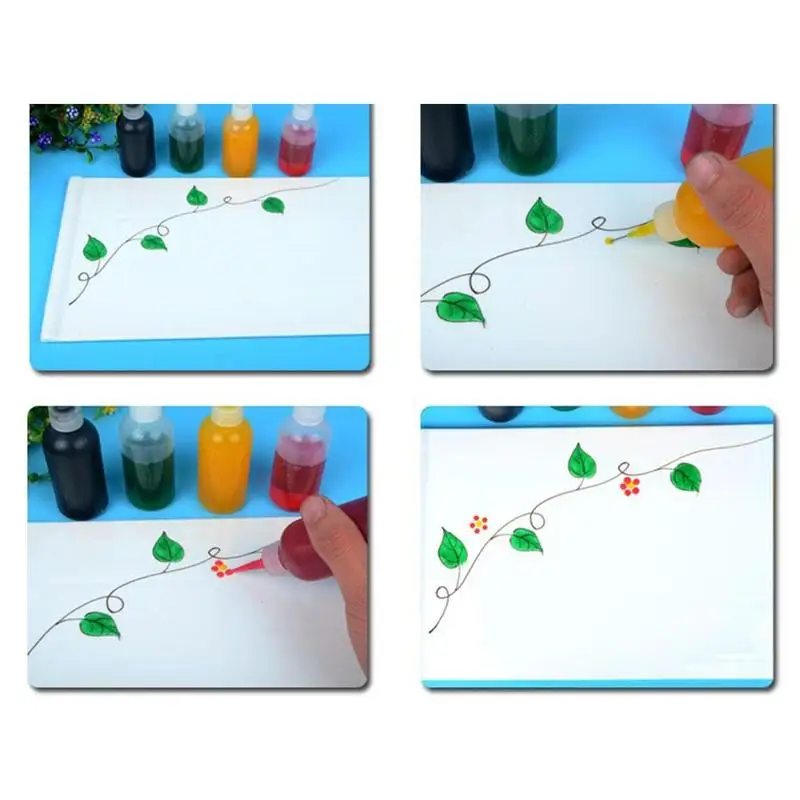 

1pc New Plastic Food-grade Jam Painting Squeeze Bottles Craft Decoration Cake Sauce Pastry Nozzles TattooKetchup Dispenser G0L5