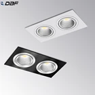 DBF угловой Регулируемый квадратный вниз светильник 14 Вт 18 Вт 24 Вт 30 Вт с регулируемой яркостью потолочный встраиваемый вниз светильник супер яркий светодиодный точечный светильник AC 220 В