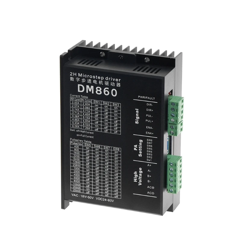 

Stepper Motor Driver Cintroller DM860 Microstep Brushless 57 86 for Nema23 34 35EA