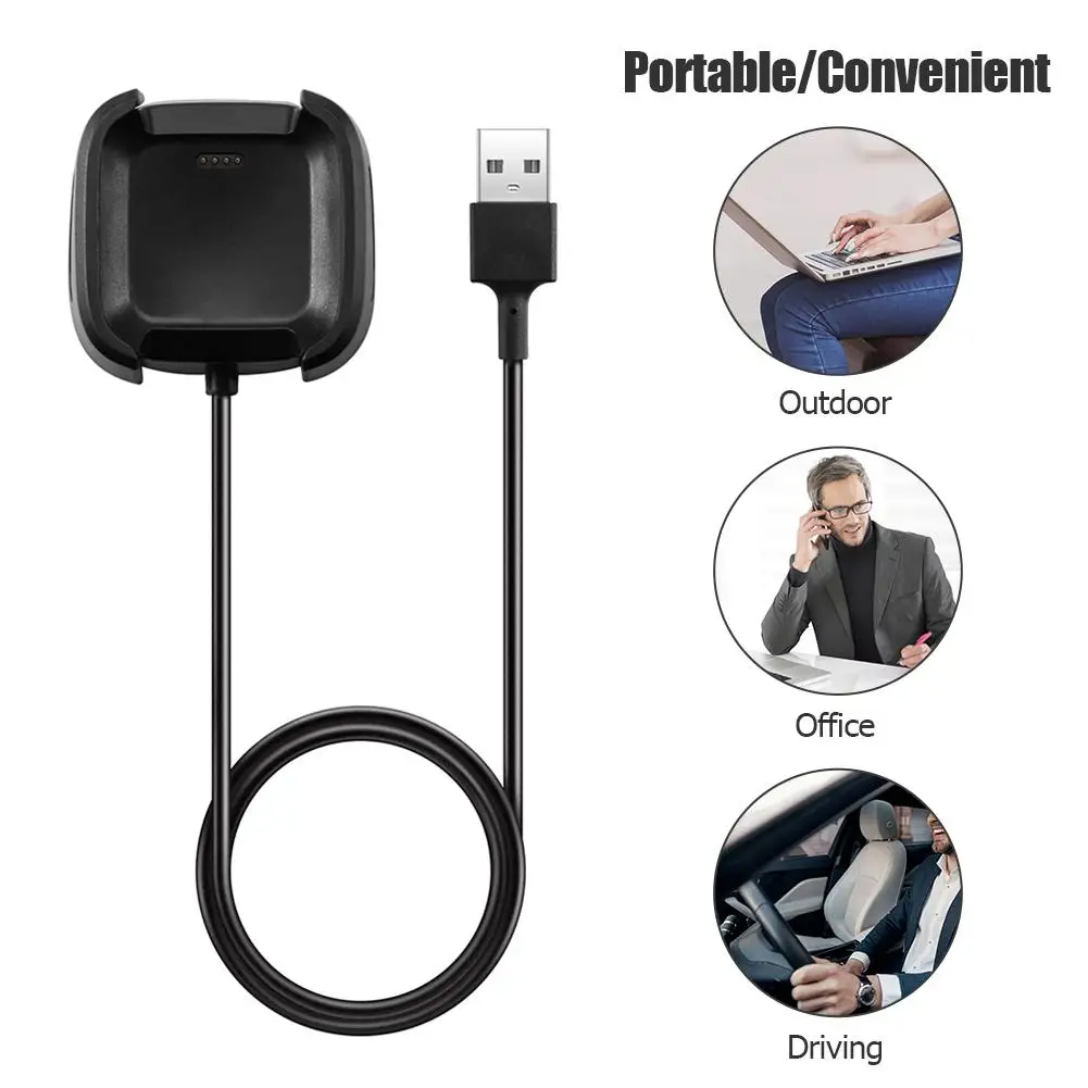 Проводное Зарядное устройство USB 1 м для умных часов Fitbit Versa2 Versa Lite | Электроника