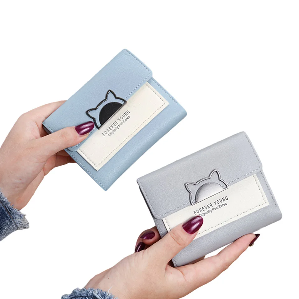 

Women Cute Cat Wallet Small Wallet Coin Purse Wallets Woman Card Holder Small Lady Wallet Female Hasp Mini Clutch Mini Bags