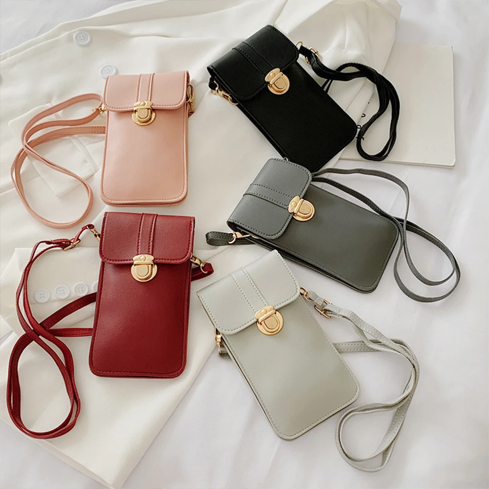 

Women Leather Messenger Bag Mini Cell Cellphone Pouch Student Crossbody Case Clutch Purse Wallet Girl Small Shoulder Bag Handbag