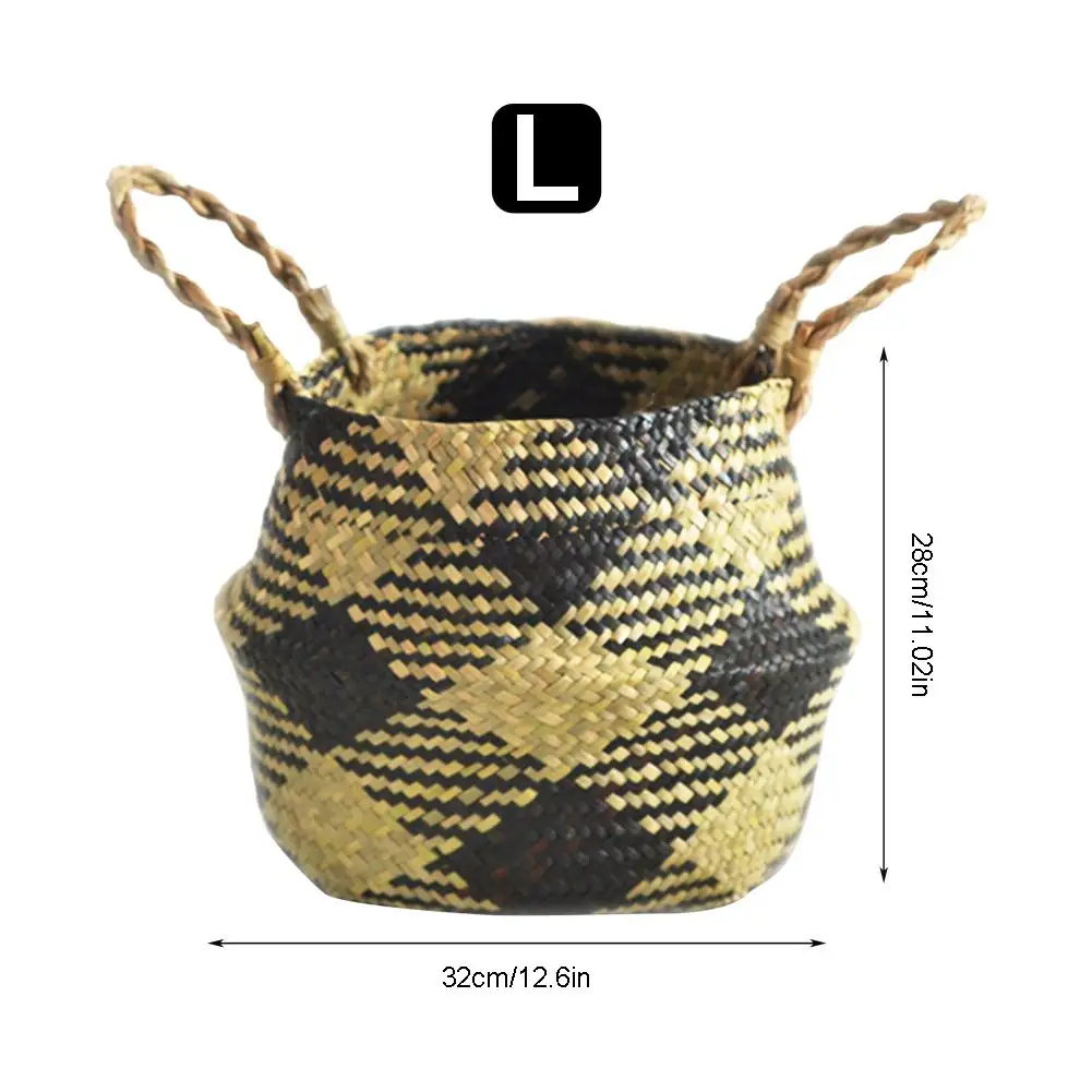 Плетеная корзина из морских водорослей складная грязное домашнее хранилище