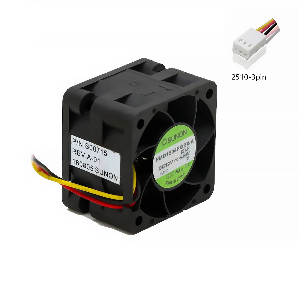 Оригинальный PMD1204PQBX-A SUNON, 4 см, 4028, 12 В, 6,8 Вт, высокоскоростные серверные вентиляторы, 40*40*28 мм, 3 провода, 3 контакта