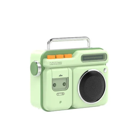 Green Модный MOCA беспроводной Bluetooth динамик ретро мини портативный динамик Bluetooth 4,2 беспроводной ретро музыкальный плеер ремень телефонный звонок - Цвет: Green