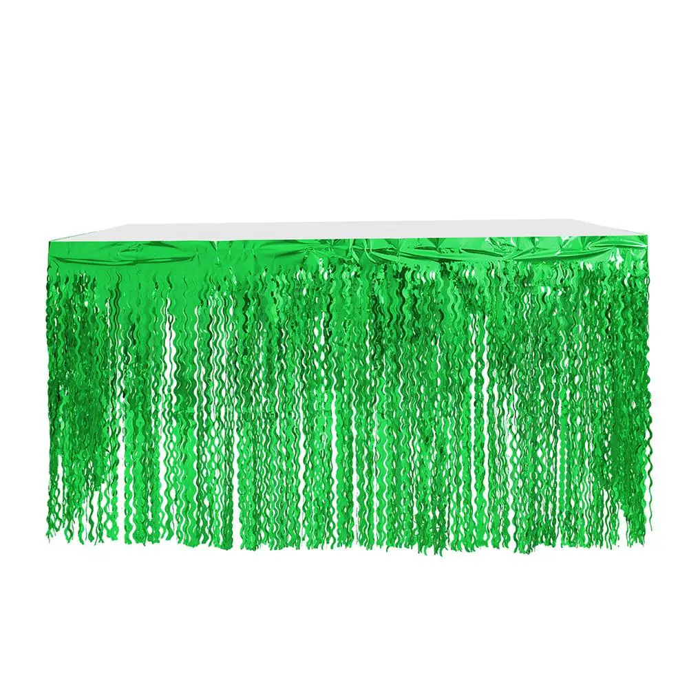 TPFOCUS Multicolor Glitter Spiral Tassel Curtains Bridal Shower Table Skirt for Wedding Birthday Baby Shower Party Decoration