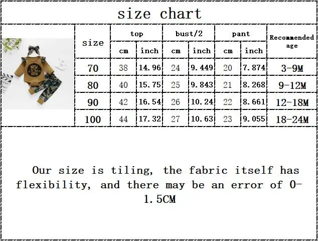 

infant baby girls boys autumn long sleeve tops ruched letter bodysuits headbands long pants Camouflage toddler clothes sets 3pcs