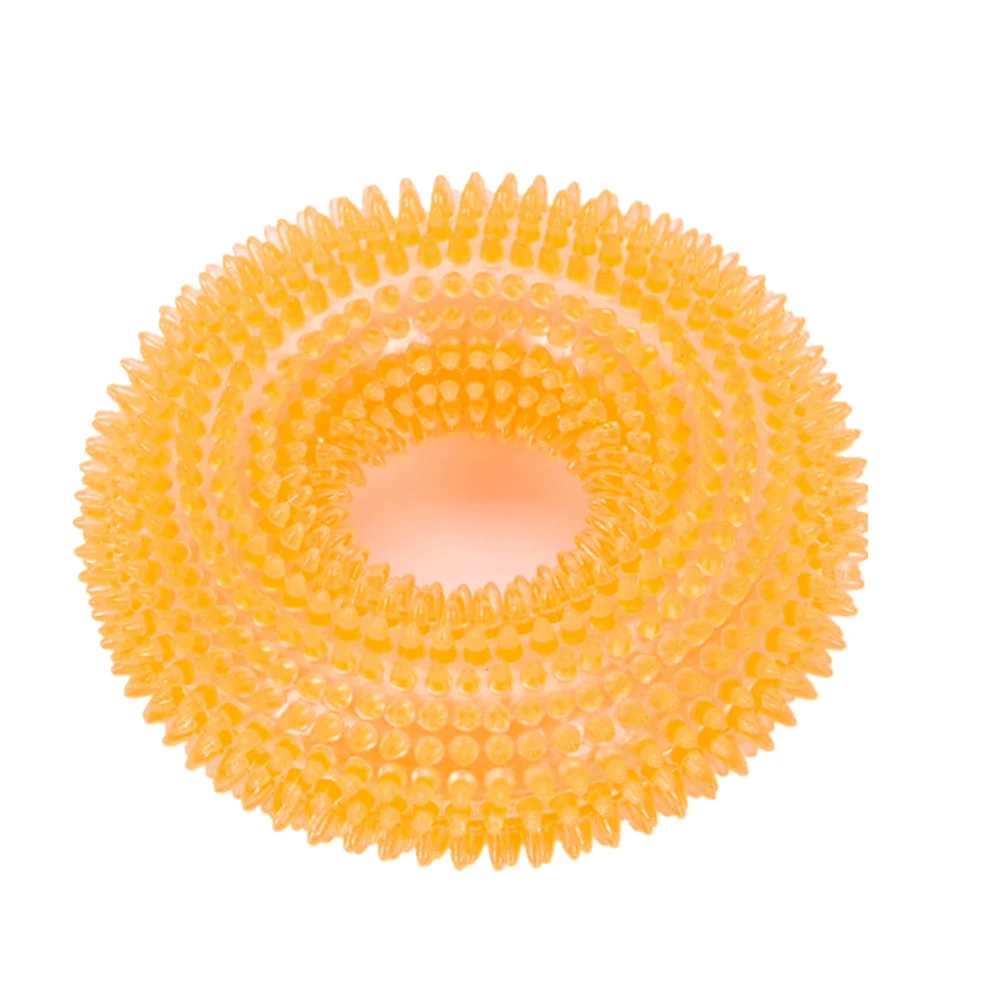 12.5cm orange Игрушки для домашних животных TPR собака укусы устойчивые игрушки шарики Жевательные Зубы чистые TPR звуковые игрушки молярные игрушки для щенков Жевательная обработка Обучение Чистка зубов - Цвет: 12.5cm orange