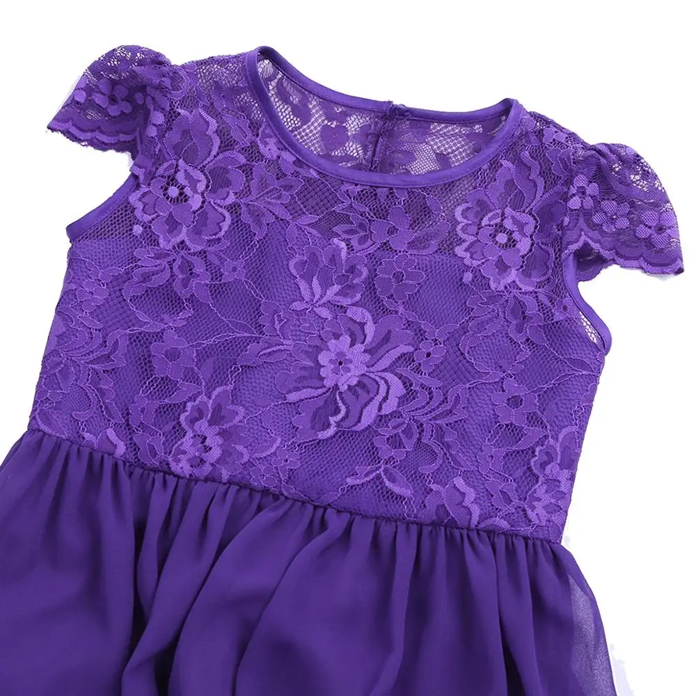 Элегантное детское платье для девочек Vestidos шифоновое кружевное бальное