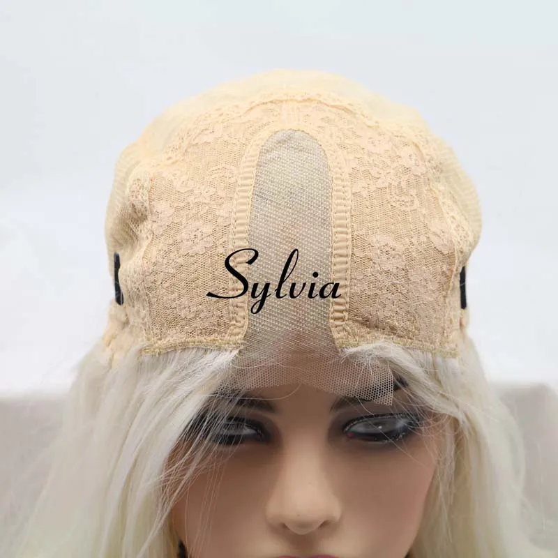 Sylvia 1*4 дюйма U часть Ombre розовый парик синтетический с темными корнями