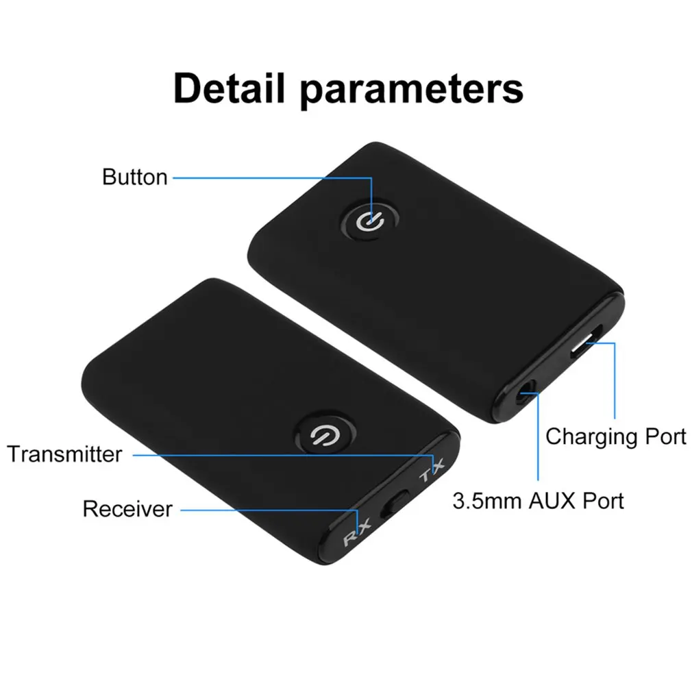 

Bluetooth Receiver Transmitter Wireless 3.5MM Stereo Audio APTX Bluetooth 5.0 Adapter for TV Speaker Headphone Car Stereo System