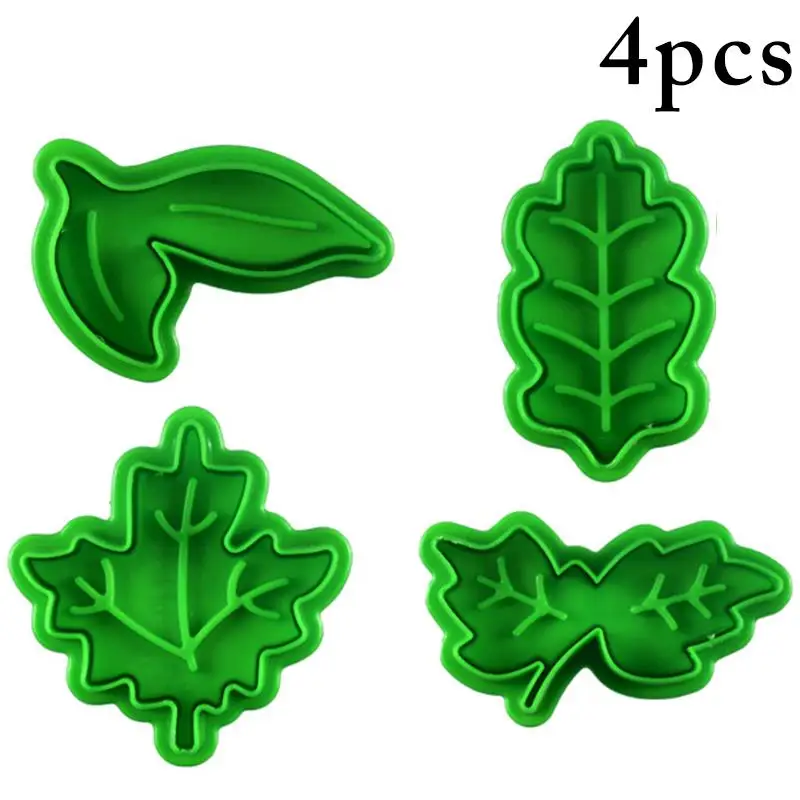 

4 Pcs/Set Cake Mold Creative Leaf Shape Fondant Candy Jelly Decor Molds Kitchen Making Pastry Tools Bakeware Sets Accessories