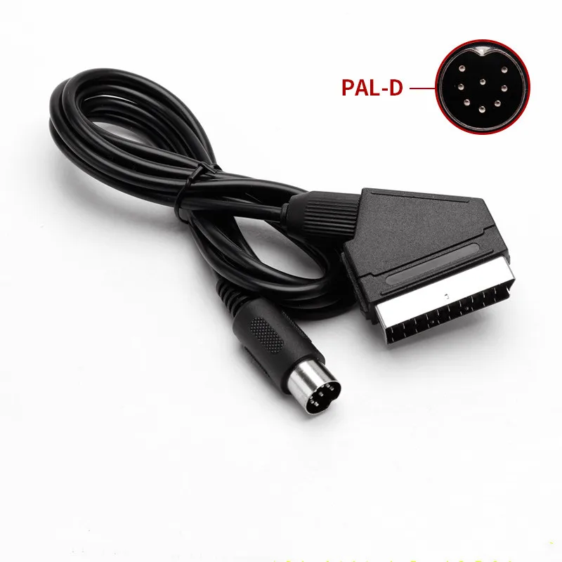 Сменный V-pin Scart-Кабель 1 8 м для Sega Megadrive Genesis Master System RGB AV Scart-кабель |