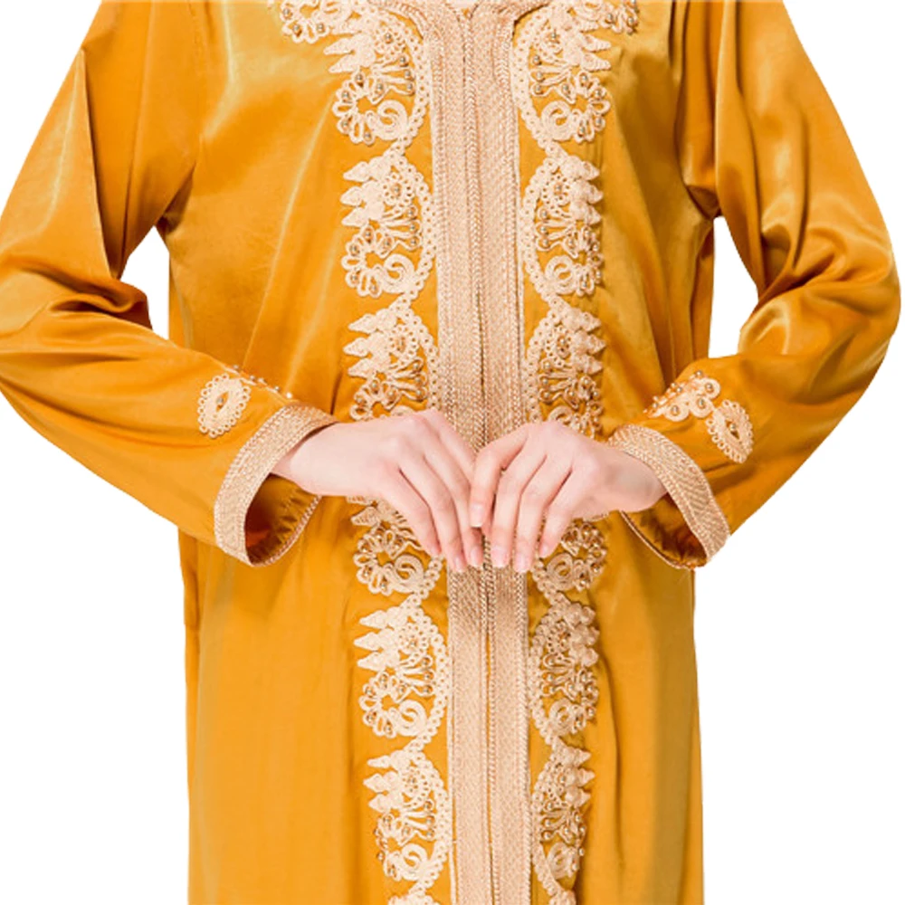 Дубай женская мусульманская абайя для женщин мусульманское платье с длинным