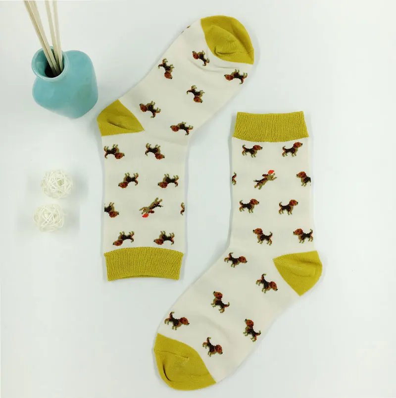 Caramella animal socks Sausage dog dachshund Ido hvalp hush pup puppy huisdier pet szczeniak retail support wholesale zoo WZ032
