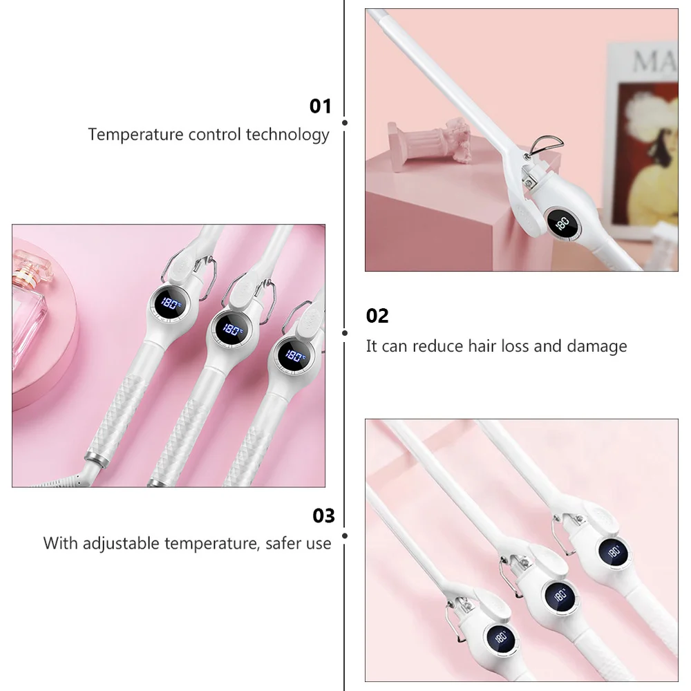 

1pc Hair Curler Adjustable Temperature Curling Hair Styling Tool (Plug)