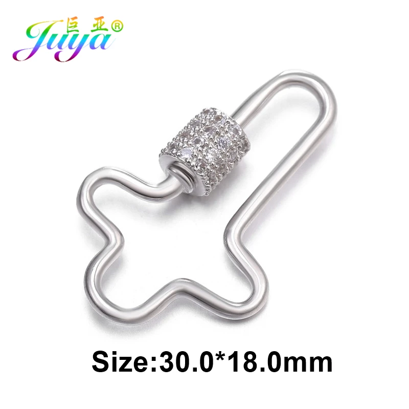White Gold Juya DIY застежки для ювелирных изделий, принадлежности, Застежка ручной работы, застежка для лобстера, аксессуары для роскошного рукоделия, бисероплетение, изготовление ювелирных изделий - Цвет: White Gold