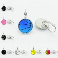 fashion volleyball basketball earrings simple style earrings charm women earrings accessories gift