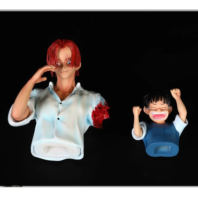 

One Piece Statue The Straw Hat Pirates Portgas D. Ace Bust Monkey D Luffy Full-Length Portrait GK Action Figure Toy BOX 26CM