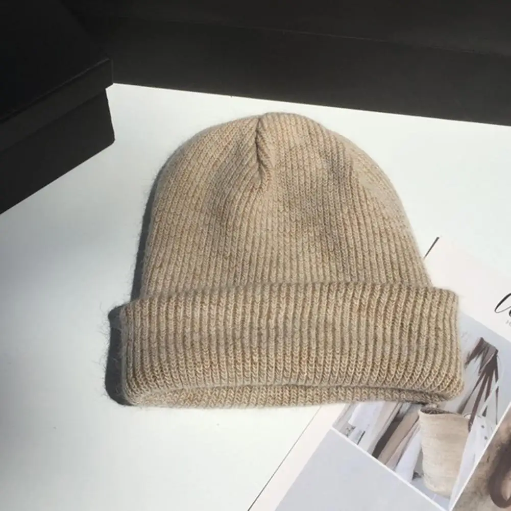 

Skin-Friendly Winter Solid Color Thermal Knitted Beanie Fashion Accessories
