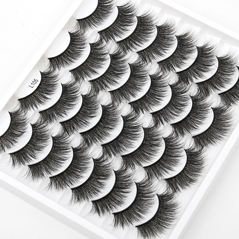 

3/5/16 Pairs Eyelashes Makeup Soft Fluffy 3D Mink False Eyelashes Thick HandMade Volume Mink Lashes Faux Cils Natural Fake Lash