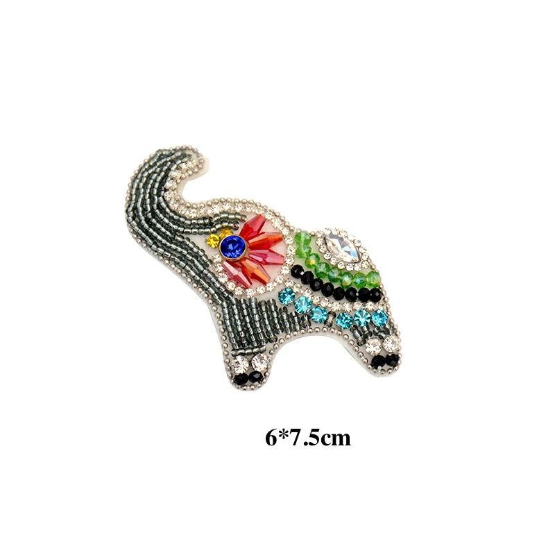 1 шт. милый слон Стразы Вышивка бисером нашивка для одежды DIY модные сумки обувь