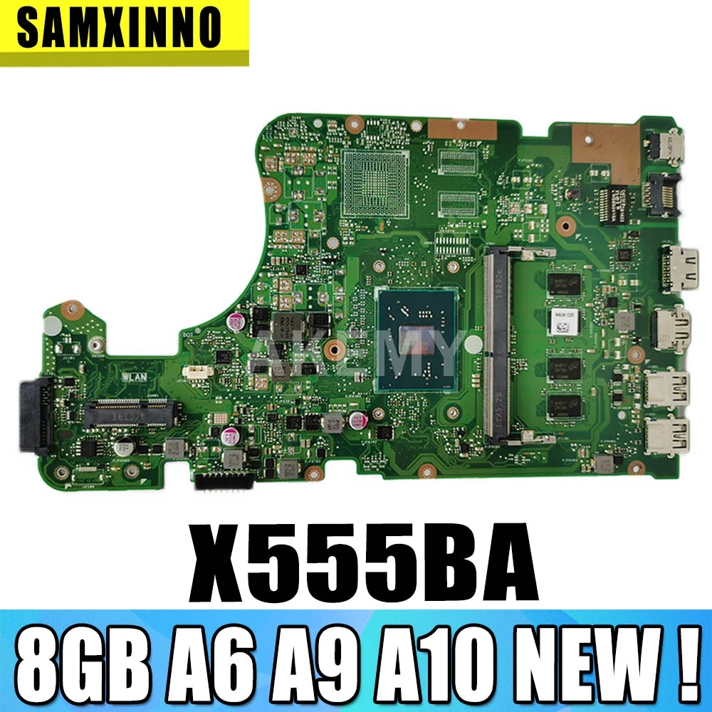

Для Asus X555QG X555Q X555B X555BP K555B A555B X555QA X555BA материнская плата Mianboard (A4 A6 A9 A10) CPU 8GB-RAM