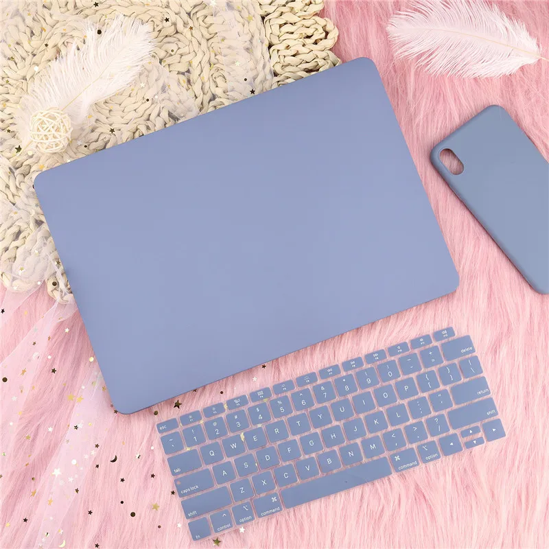 Navy grey Кристалл матовый чехол для Macbook Air 13 новейшая версия Жесткий Чехол для ноутбука MacBook air 1" A1932 13 дюймов retina дисплей - Цвет: Navy grey