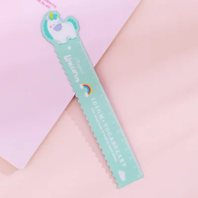 Синий Милые Креативные принадлежности Kawaii для учеников начальной школы мультяшная Милая 15 см линейка может быть согнута мягкая линейка волнистая линейка Лидер продаж - Цвет: Синий