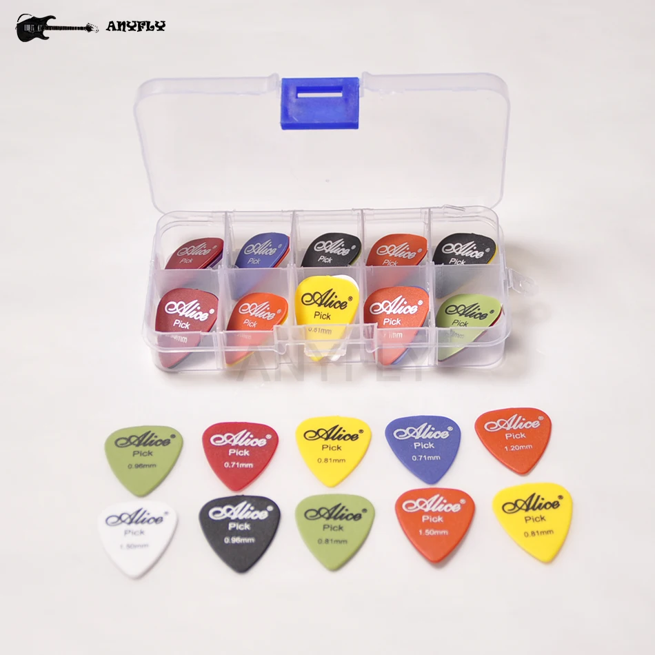 viele 30 stücke gitarre picks alice matte akustische elektrische plektren dicke farbe sortiert 1 kunststoff fall box free global shipping