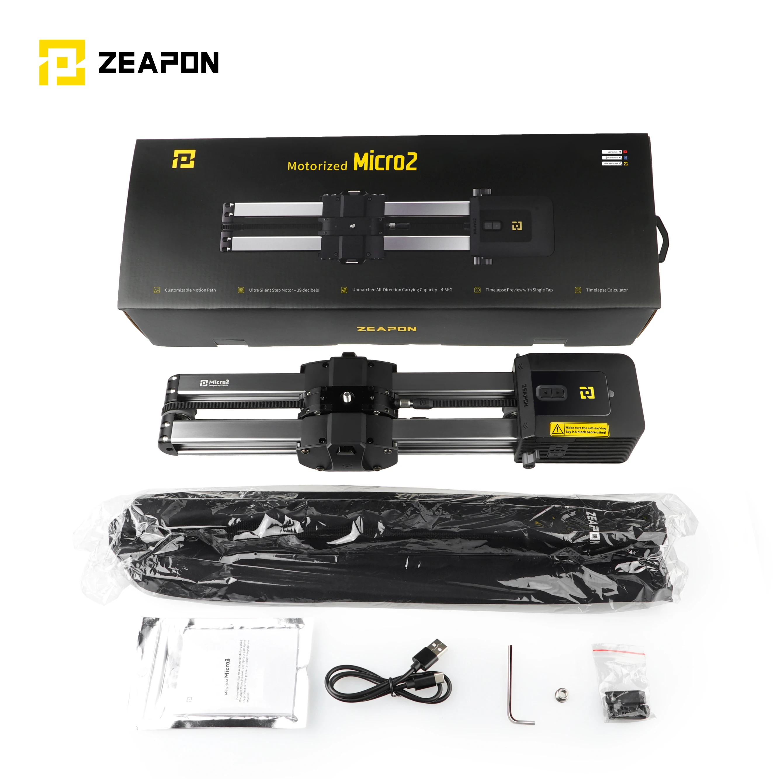 В наличии ZEAPON Micro 2 mini portable ultra silent motor механизированная камера Video с двойным