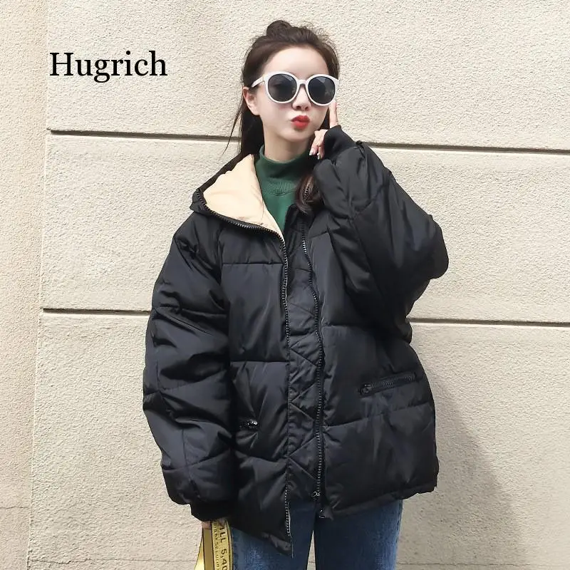 2021 Winter Short Parka Women Solid Bubble Jacket  Hooded Thick Outwear Warm Casual Coat Femme Chaquetas