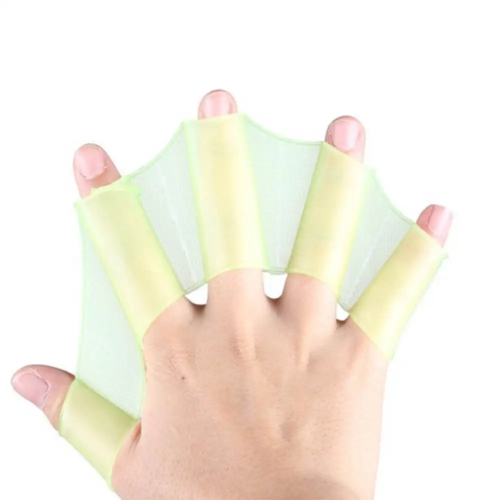 1 pair green 2 шт. силиконовые плавники для плавания ручные веб-ласты тренировочные перчатки для дайвинга плавательные ласты для рук для мужчин L женщин M Kids S Размер - Цвет: 1 pair green