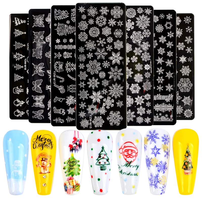 

1 PC Flower Nail Stamping Plates Line Pictures Nail Art Plate Stainless Steel Design Stamp Template for Printing Stencil Tools