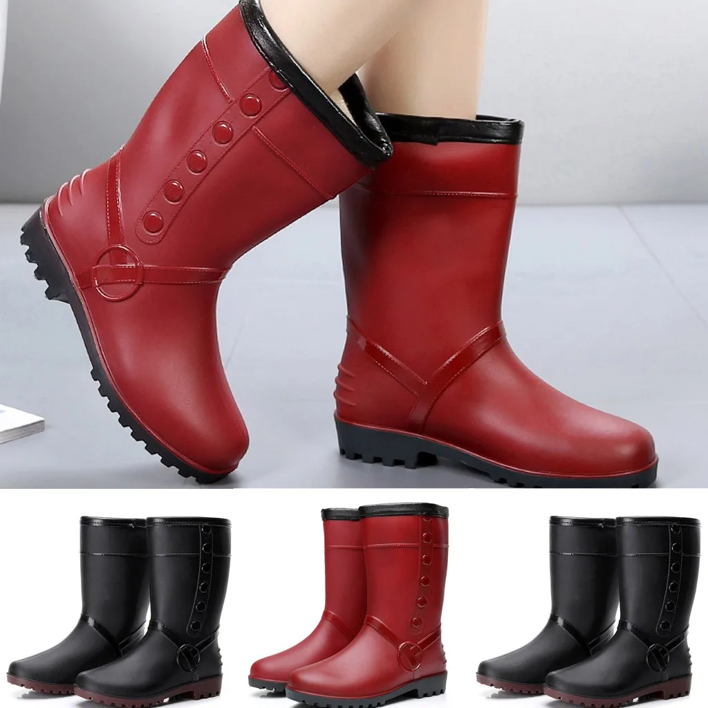 2020 г. Весна зима новые бархатные теплые зимние сапоги средней высоты женские