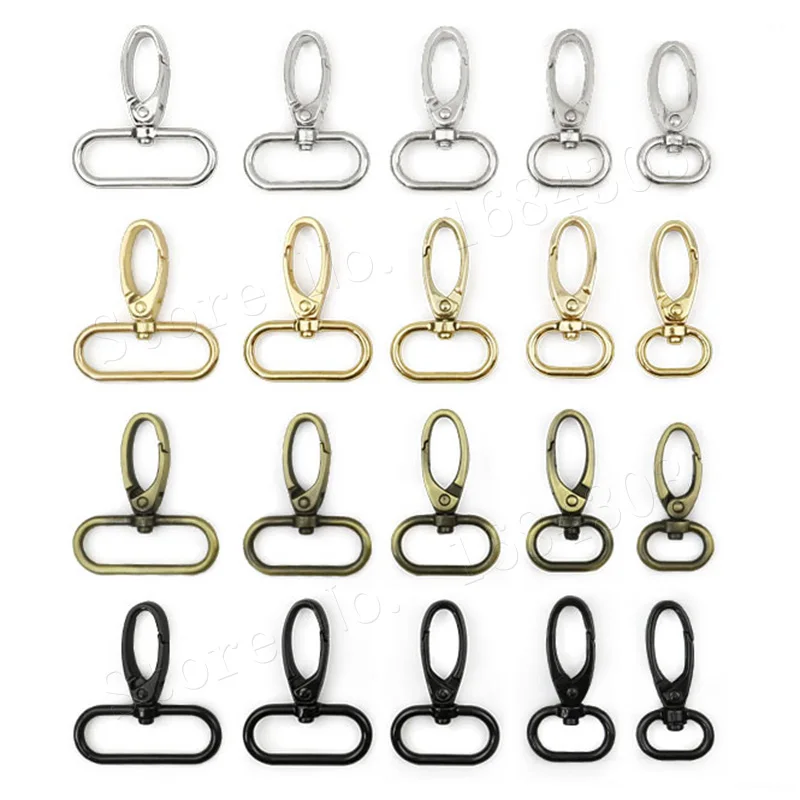 10pcs 16/20/25/32/38mm Metal Snap Hook Lobster Clasp Collar Carabiner Belt Buckles DIY KeyChain Bag Part Accessories 5 Size Pick | Дом и сад