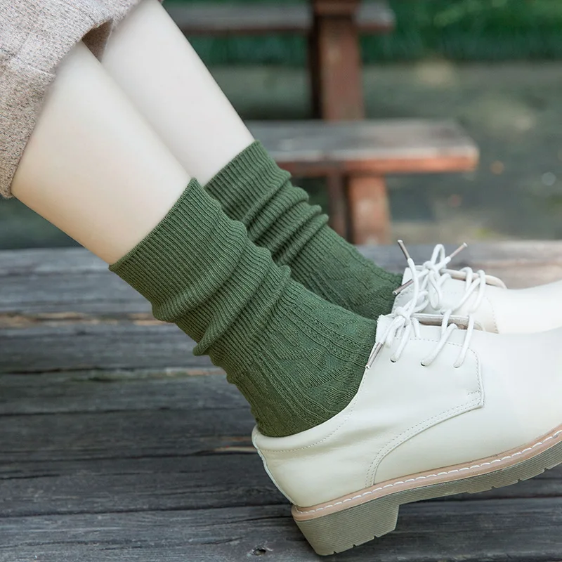 Women's Socks 2022 New Fashion Japanese Style Color Cotton Socks Middle Tube Casual Socks Harajuku Style Breathable  Long Socks