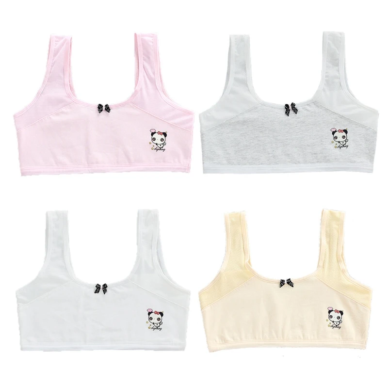 

Teen Girls Underwear Soft Cotton Sports Bra Young Girls Training Bras 8-18Y X5XE