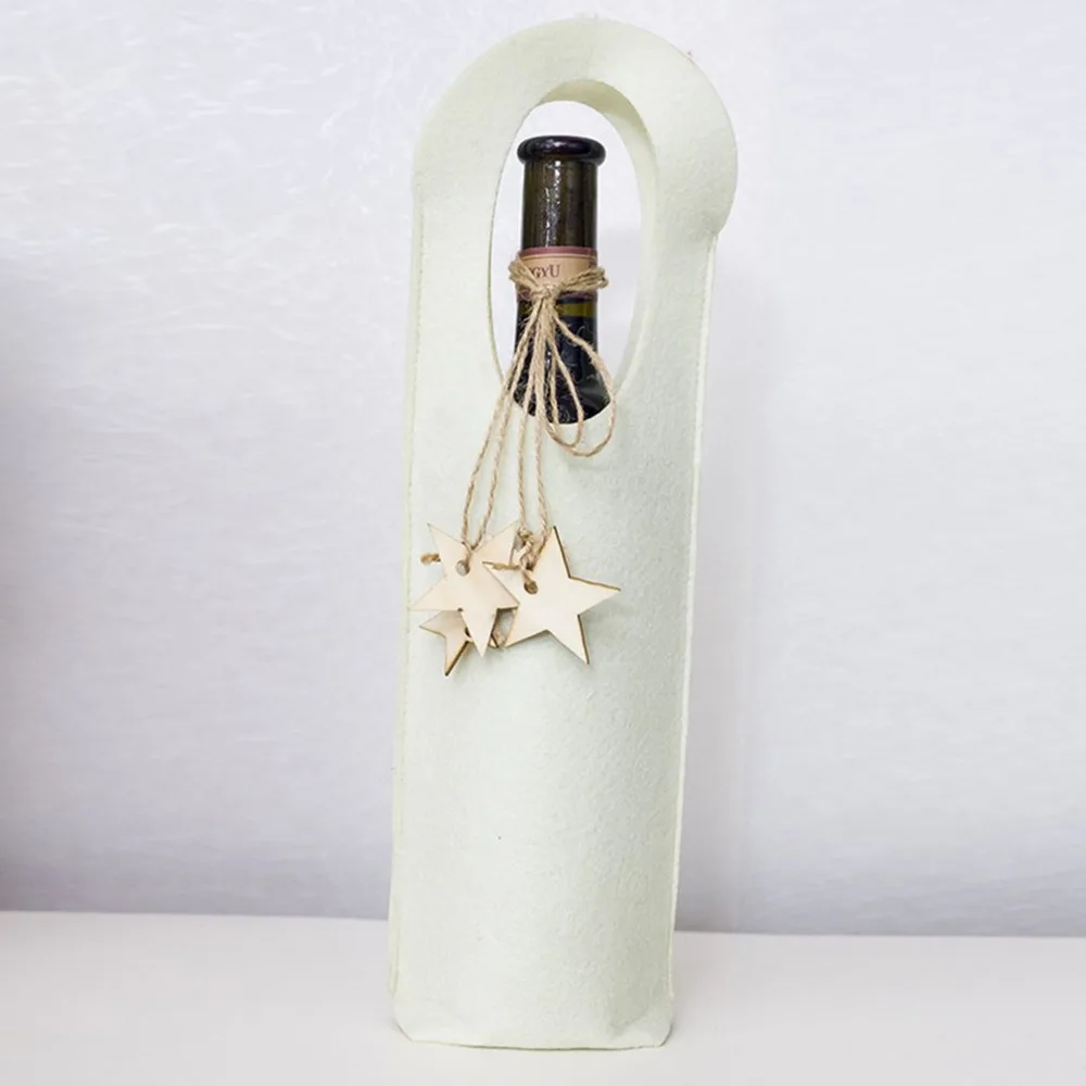 2018 NEW christmas decorations Explosive Christmas Red Wine Bottle Set Felt Single Bag Gift Feltfor home | Дом и сад