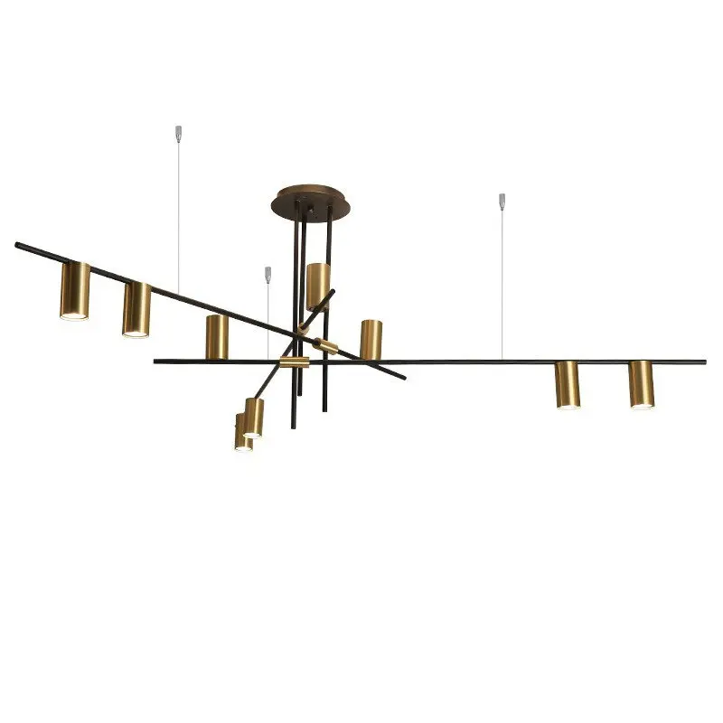 

Nordic Luxury Minimalist Gold Chandelier Light Living Room Dining Room Long Pendant Lamp Modern Designer Art Dining Room E27