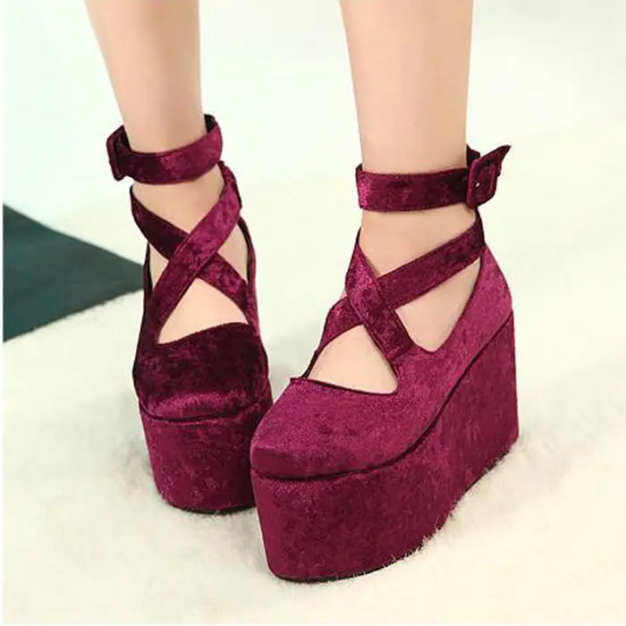 

Autumn and Winter New Super Hot All-Match Stylish Height Increasing Thick Bottom Flat Roman Korean Style Lace-up Fairy shoes