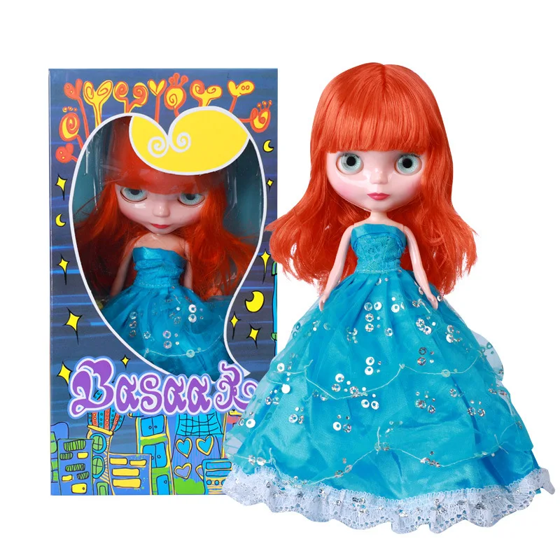 30 см Соединенные BJD куклы для девочек модные Blyth цвет волос DIY одежда случайный