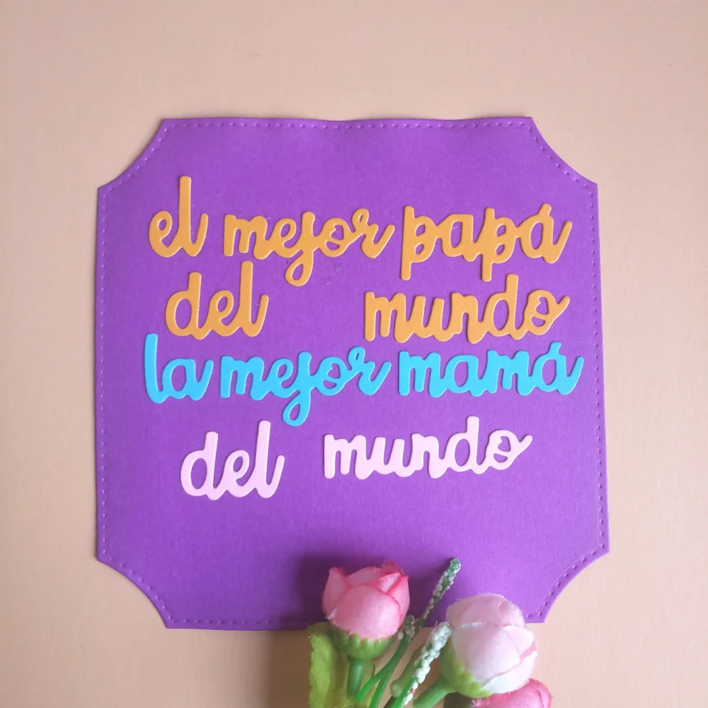 Вырубные штампы Мама и папа в новом испанском мире сделай сам скрапбукинг