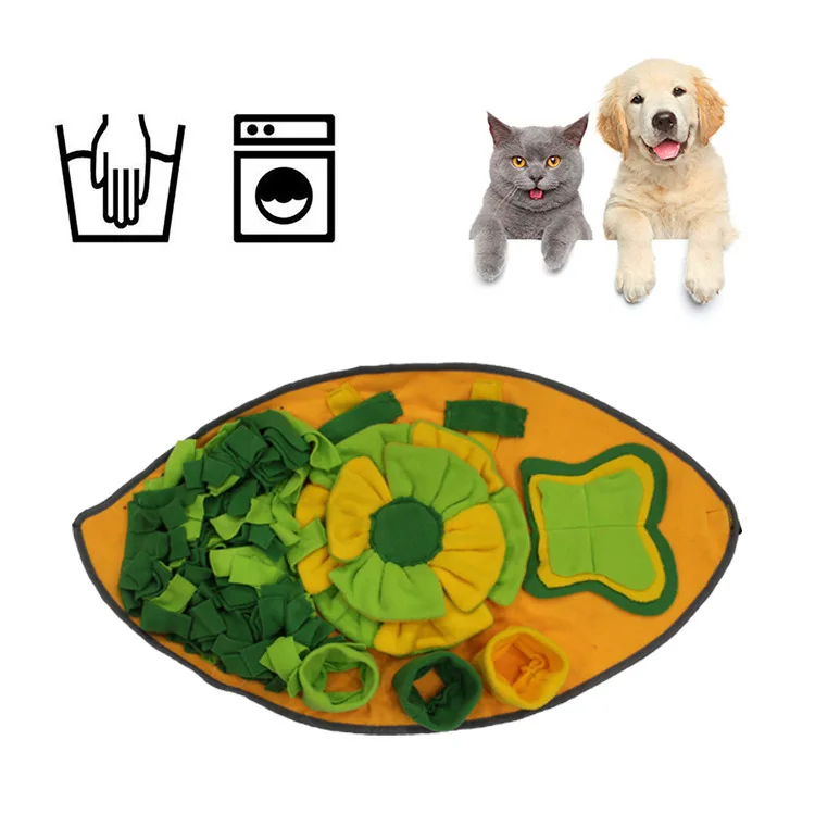 

Bone Shaped Pet Dog Snuffle Mat Nose Smell Training Blanket Sniffing Pad Slow Feeding Bowl Food Dispenser Carpet