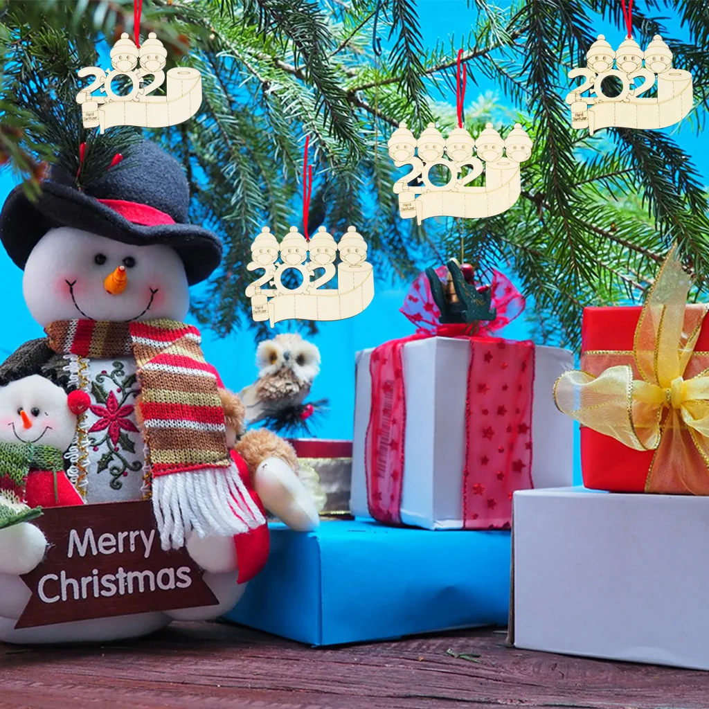 2020 DIY карантин Рождество украшение Санта Клаус персонализированные подвесные