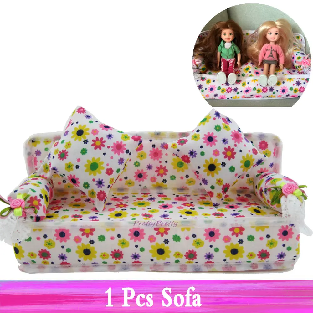 Only Doll Sofa Модная Смешанная кукла, аксессуары, двойная кровать, мебель, мини-качели, игровая игрушка для куклы Барби, Келли, кукла, игровой домик, детские игрушки, сделай сам - Цвет: Only Doll Sofa