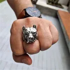 Кольцо TOBILO мужское в стиле панк, винтажное ювелирное изделие в форме собаки, хип-хоп, Подарочная бижутерия для мальчиков