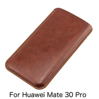 universal fillet holster phone straight leather case retro simple style for huawei mate 30 pro pouch mate30pro