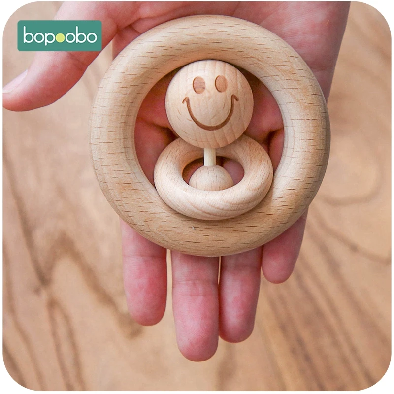 1 шт. деревянная детская игрушка-погремушка из Букового дерева | Игрушки и хобби